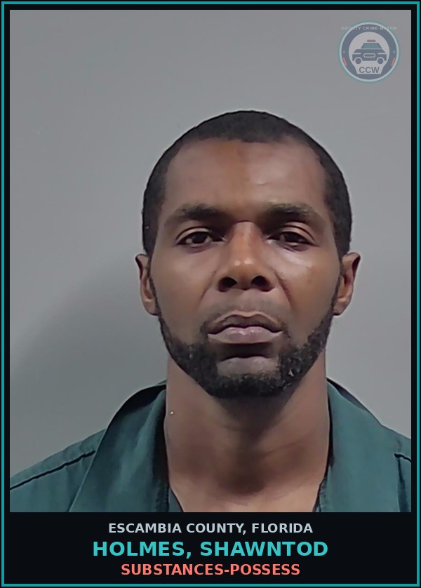 Booking mugshot of HOLMES, SHAWNTOD in Escambia County