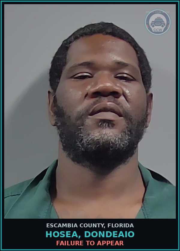 Booking mugshot of HOSEA, DONDEAIO in Escambia County