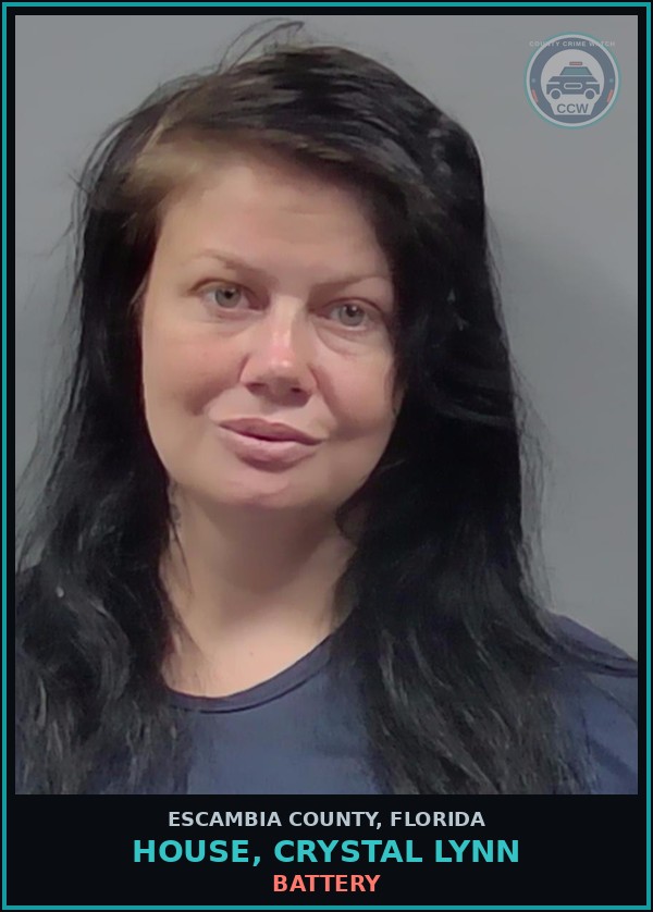 Booking mugshot of HOUSE, CRYSTAL LYNN in Escambia County