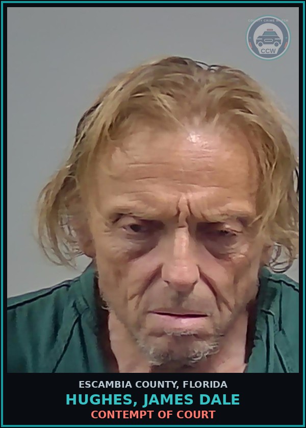 Booking mugshot of HUGHES, JAMES DALE in Escambia County