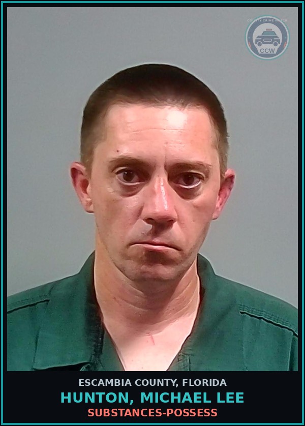 Booking mugshot of HUNTON, MICHAEL LEE in Escambia County