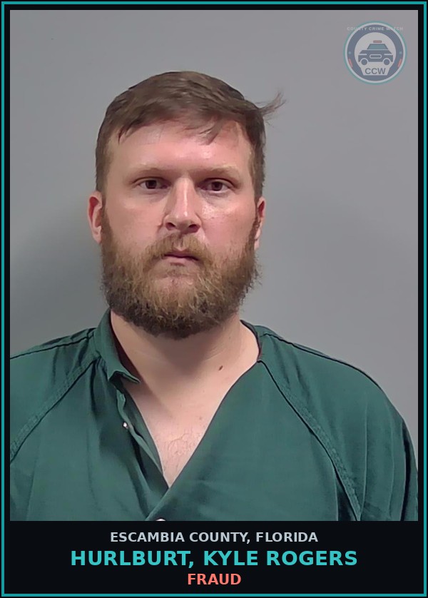 Booking mugshot of HURLBURT, KYLE ROGERS in Escambia County