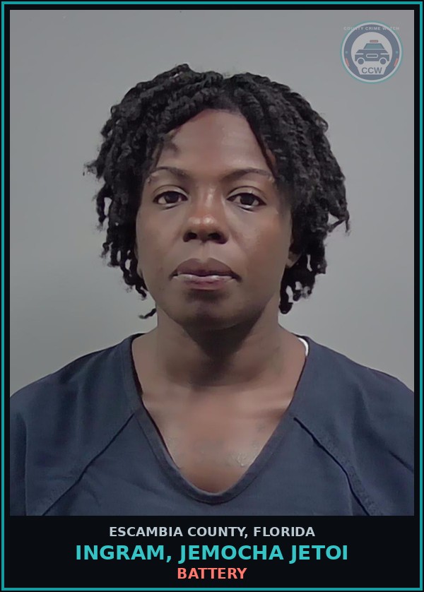Booking mugshot of INGRAM, JEMOCHA JETOI in Escambia County
