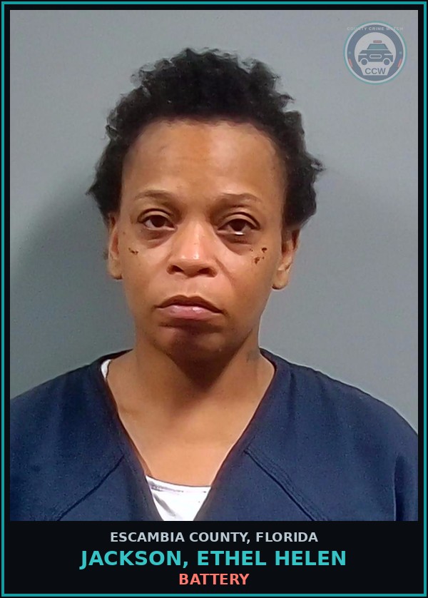 Booking mugshot of JACKSON, ETHEL HELEN in Escambia County