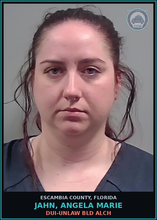 Booking mugshot of JAHN, ANGELA MARIE in Escambia County