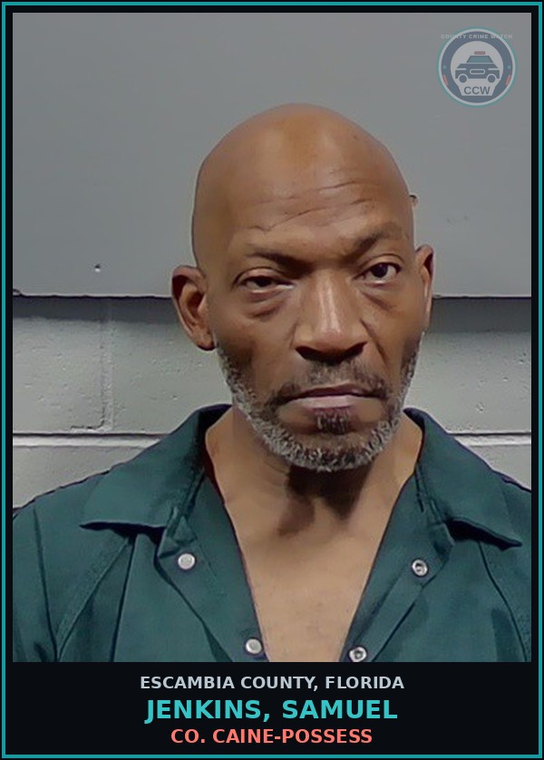 Booking mugshot of JENKINS, SAMUEL in Escambia County