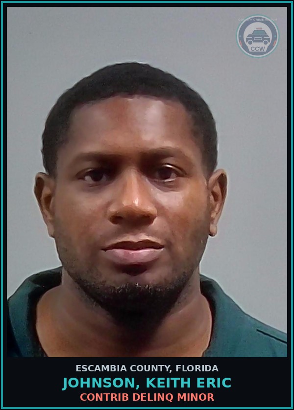 Booking mugshot of JOHNSON, KEITH ERIC in Escambia County