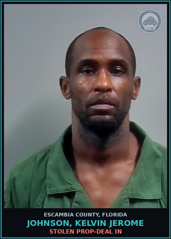 Booking mugshot of JOHNSON, KELVIN JEROME in Escambia County