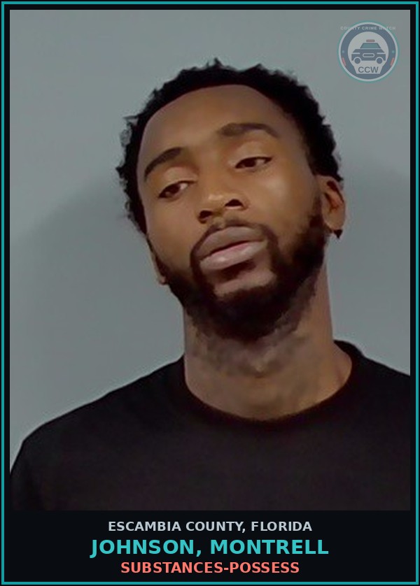 Booking mugshot of JOHNSON, MONTRELL in Escambia County
