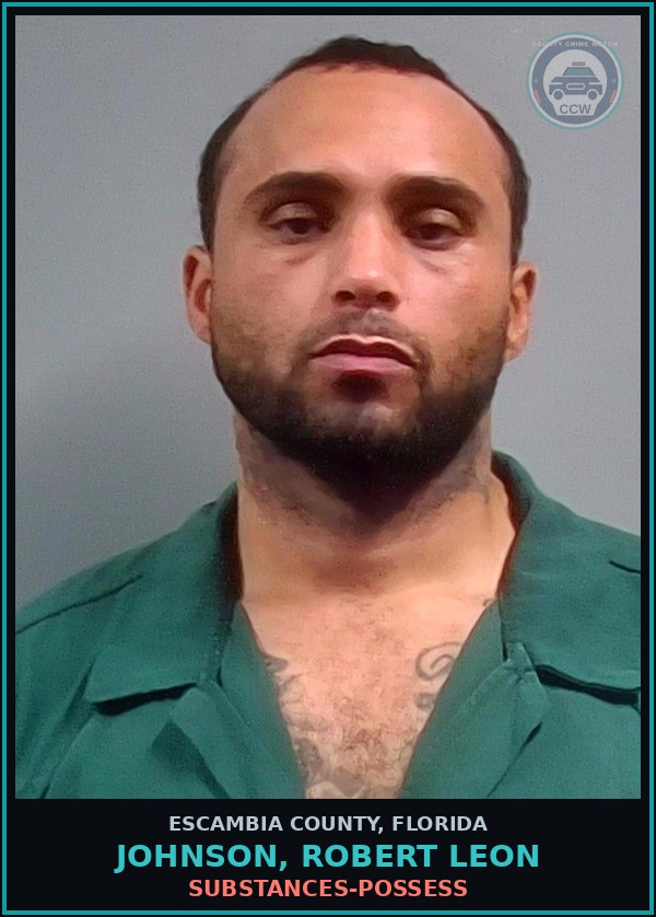 Booking mugshot of JOHNSON, ROBERT LEON in Escambia County