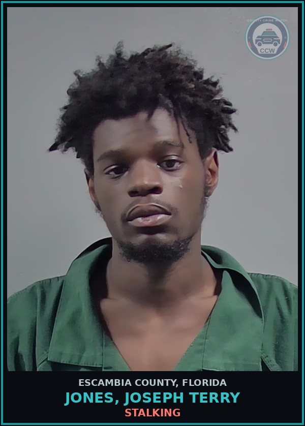Booking mugshot of JONES, JOSEPH TERRY in Escambia County