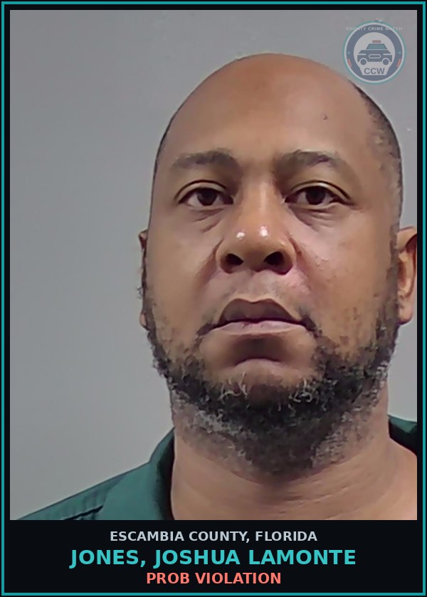 Booking mugshot of JONES, JOSHUA LAMONTE in Escambia County