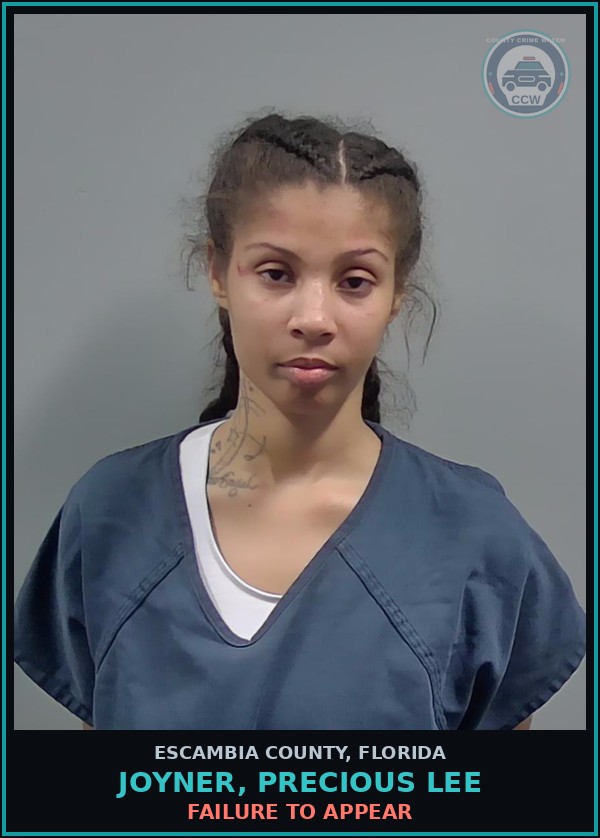 Booking mugshot of JOYNER, PRECIOUS LEE in Escambia County