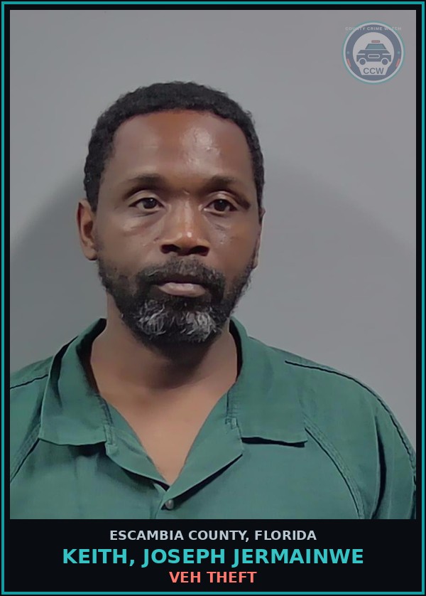Booking mugshot of KEITH, JOSEPH JERMAINWE in Escambia County