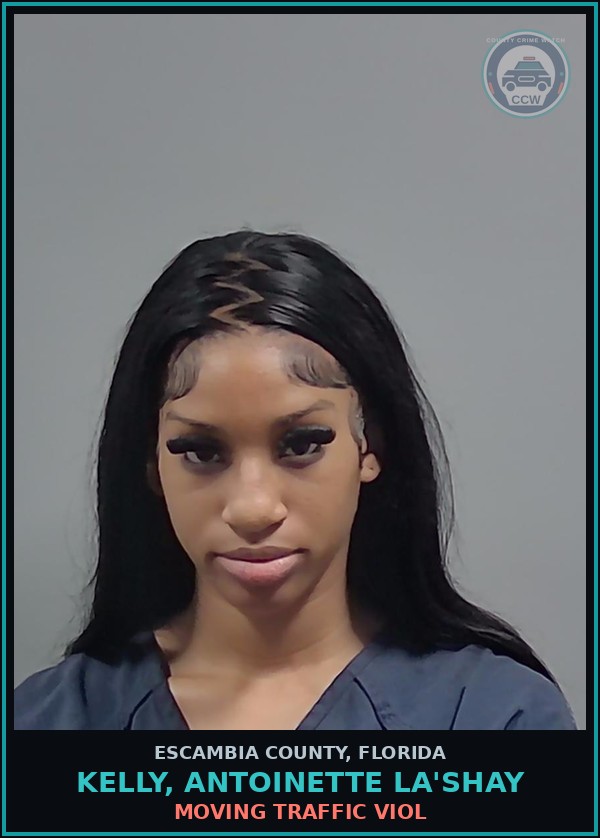 Booking mugshot of KELLY, ANTOINETTE LA'SHAY in Escambia County