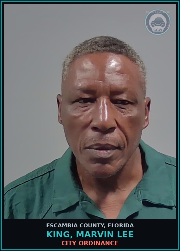 Booking mugshot of KING, MARVIN LEE in Escambia County