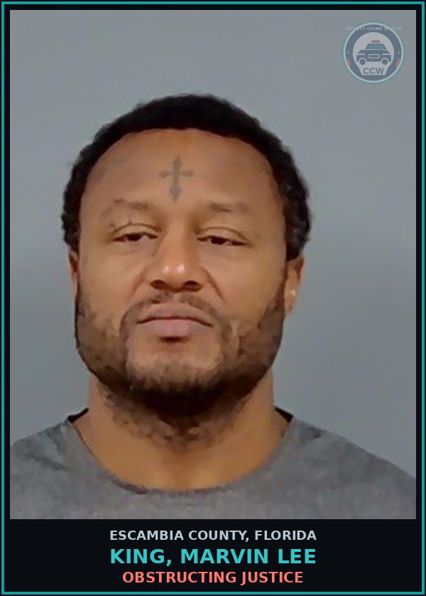 Booking mugshot of KING, MARVIN LEE in Escambia County