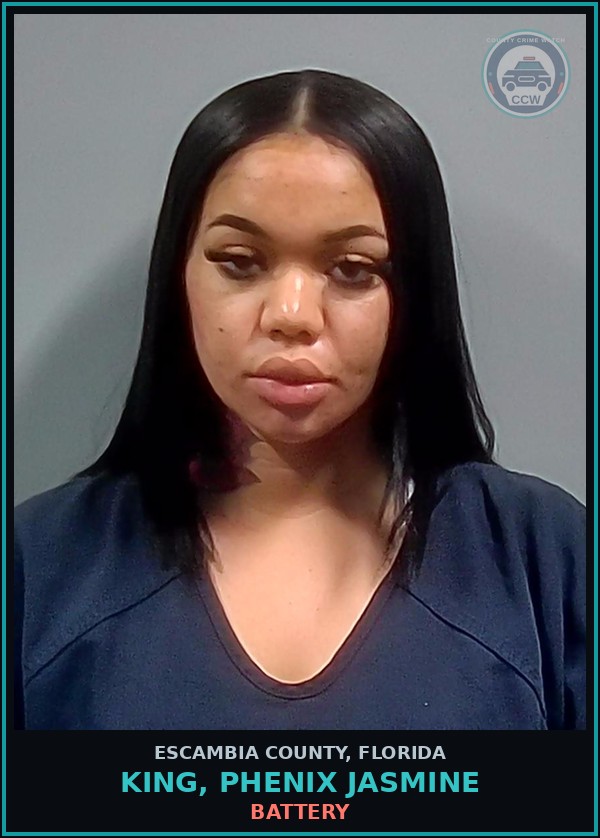 Booking mugshot of KING, PHENIX JASMINE in Escambia County