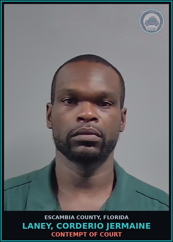Booking mugshot of LANEY, CORDERIO JERMAINE in Escambia County