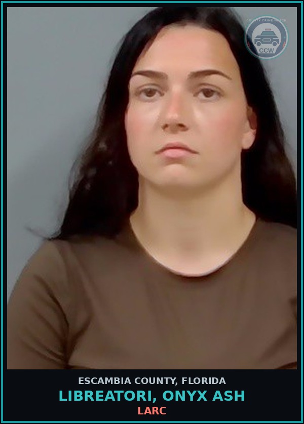 Booking mugshot of LIBREATORI, ONYX ASH in Escambia County