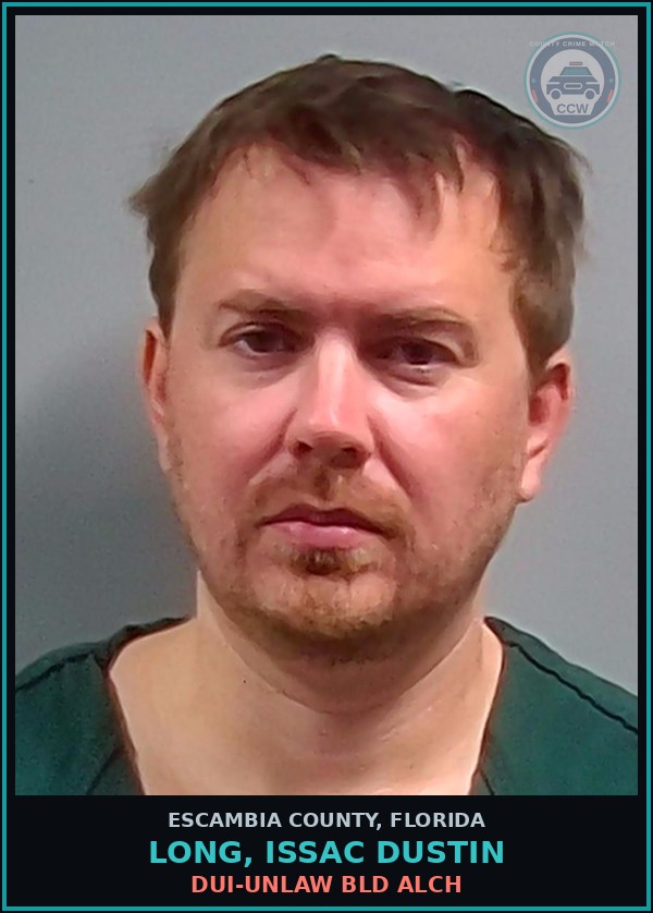 Booking mugshot of LONG, ISSAC DUSTIN in Escambia County