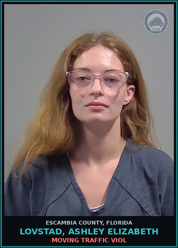 Booking mugshot of LOVSTAD, ASHLEY ELIZABETH in Escambia County