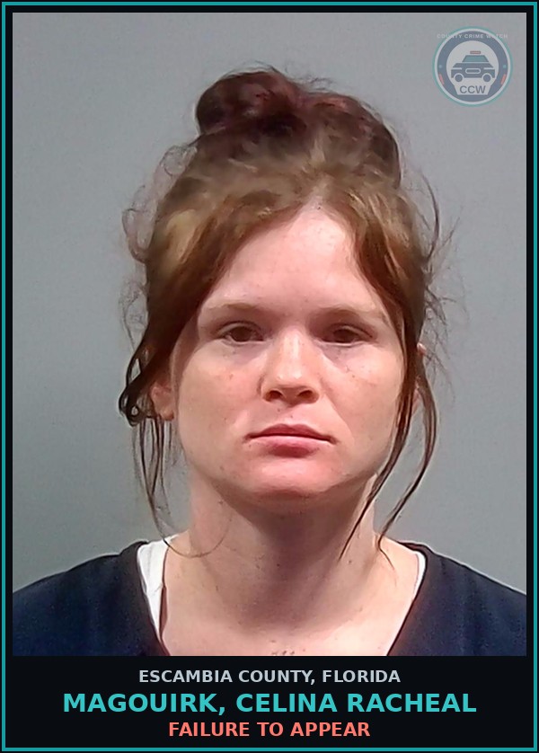 Booking mugshot of MAGOUIRK, CELINA RACHEAL in Escambia County