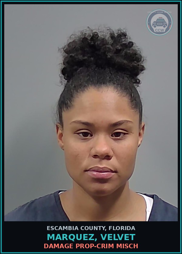 Booking mugshot of MARQUEZ, VELVET in Escambia County