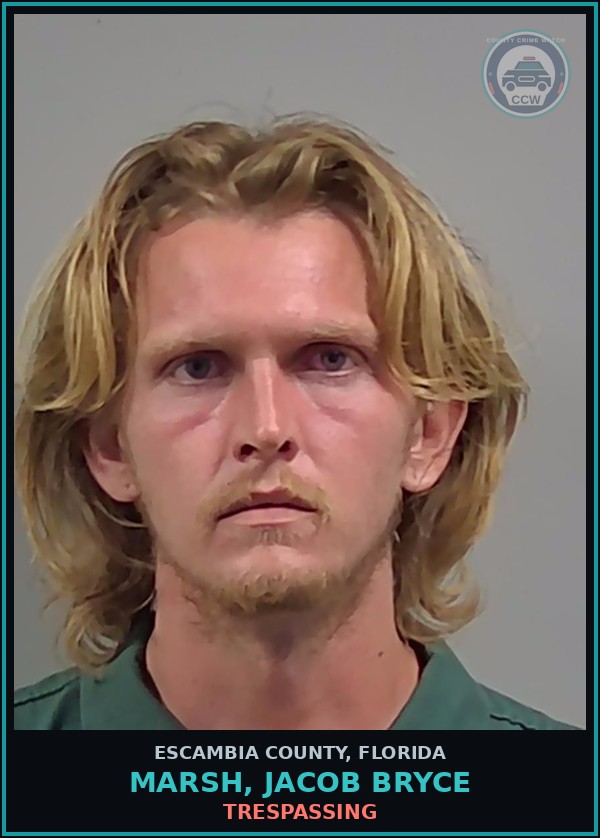 Booking mugshot of MARSH, JACOB BRYCE in Escambia County