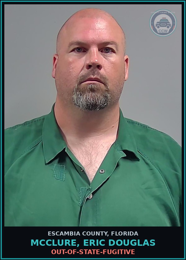 Booking mugshot of MCCLURE, ERIC DOUGLAS in Escambia County