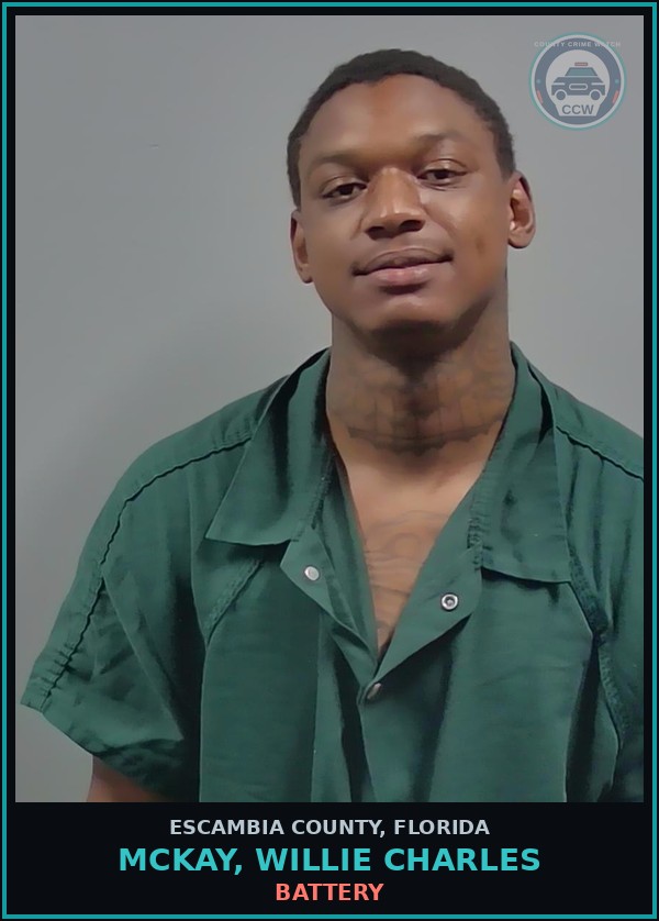 Booking mugshot of MCKAY, WILLIE CHARLES in Escambia County