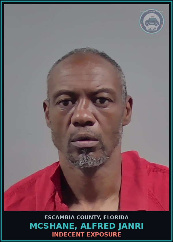 Booking mugshot of MCSHANE, ALFRED JANRI in Escambia County