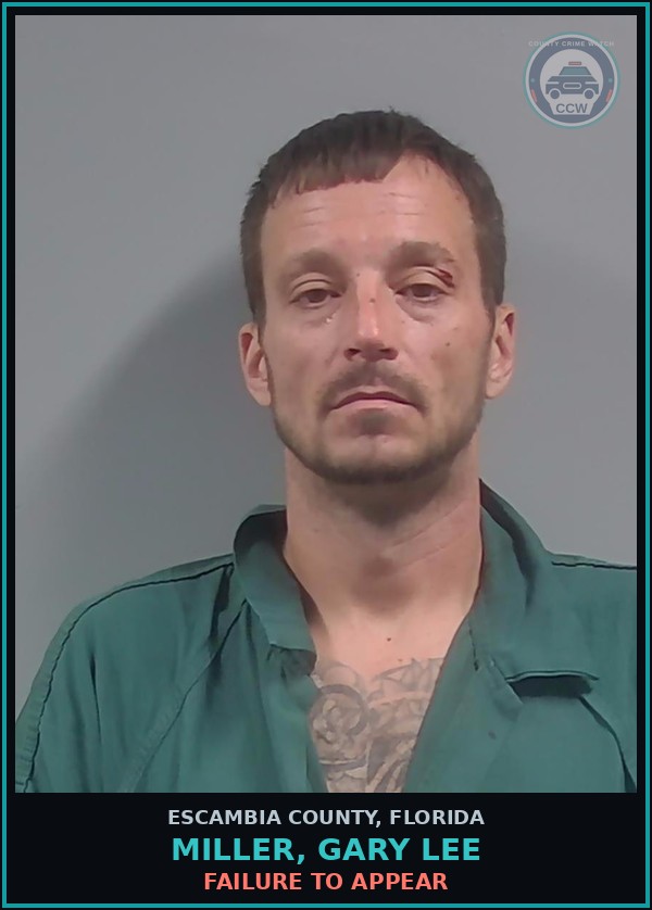Booking mugshot of MILLER, GARY LEE in Escambia County