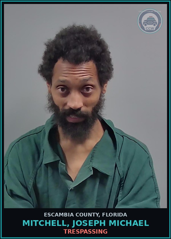 Booking mugshot of MITCHELL, JOSEPH MICHAEL in Escambia County