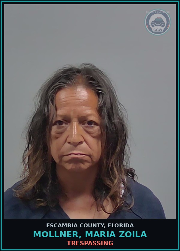 Booking mugshot of MOLLNER, MARIA ZOILA in Escambia County