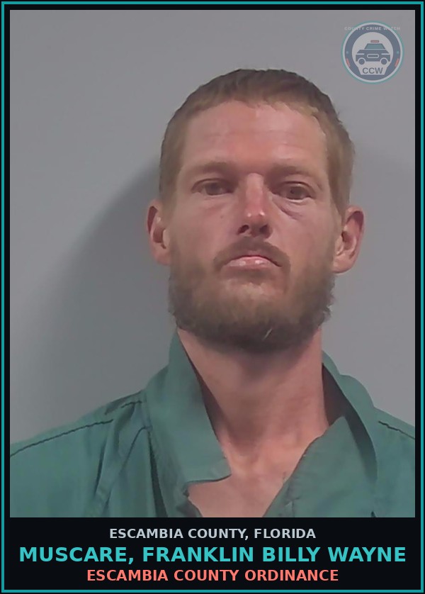 Booking mugshot of MUSCARE, FRANKLIN BILLY WAYNE in Escambia County