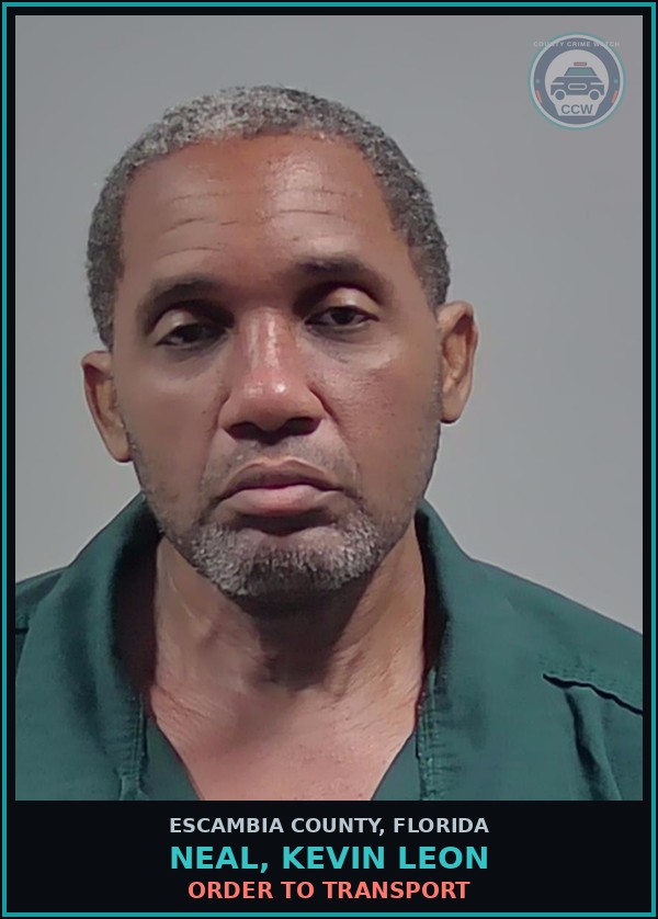 Booking mugshot of NEAL, KEVIN LEON in Escambia County