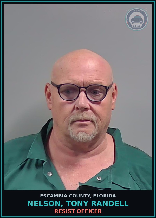 Booking mugshot of NELSON, TONY RANDELL in Escambia County