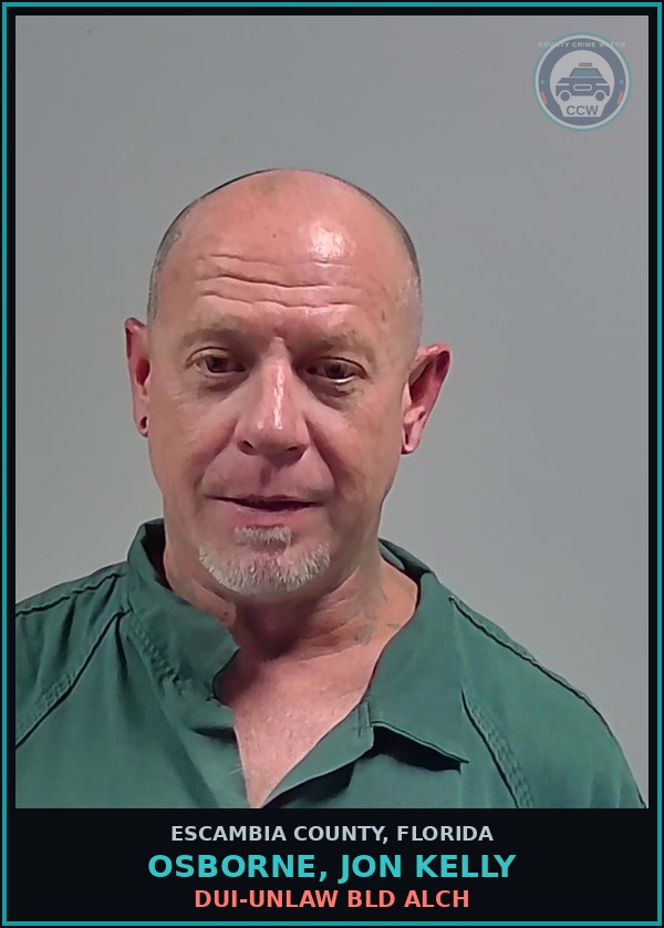 Booking mugshot of OSBORNE, JON KELLY in Escambia County