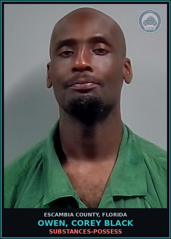 Booking mugshot of OWEN, COREY BLACK in Escambia County