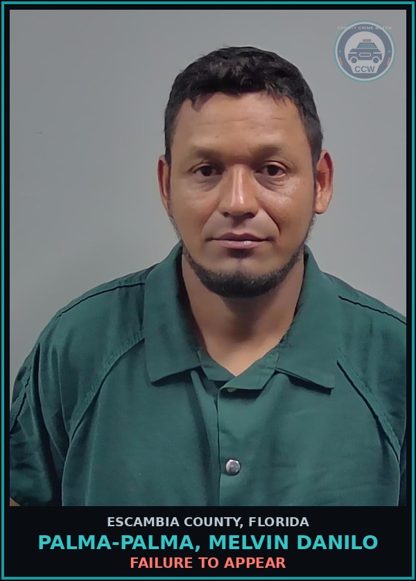 Booking mugshot of PALMA-PALMA, MELVIN DANILO in Escambia County