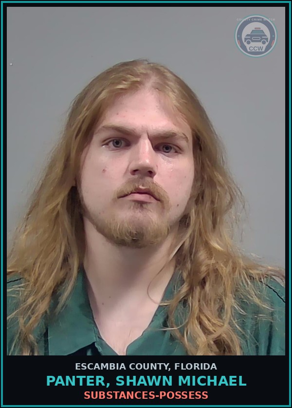 Booking mugshot of PANTER, SHAWN MICHAEL in Escambia County