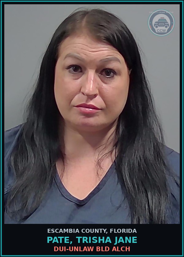 Booking mugshot of PATE, TRISHA JANE in Escambia County