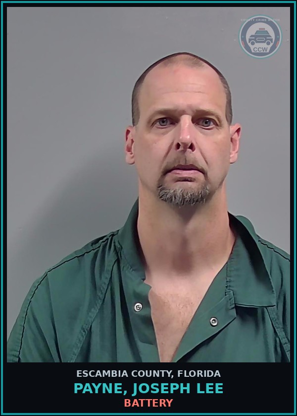 Booking mugshot of PAYNE, JOSEPH LEE in Escambia County