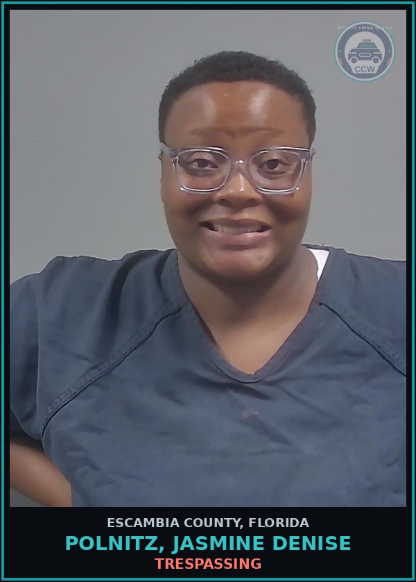 Booking mugshot of POLNITZ, JASMINE DENISE in Escambia County