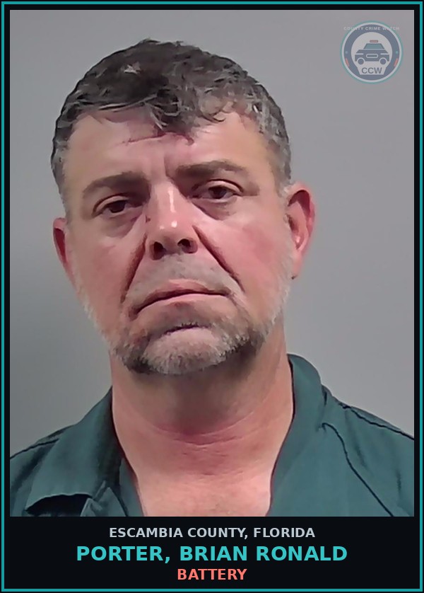 Booking mugshot of PORTER, BRIAN RONALD in Escambia County