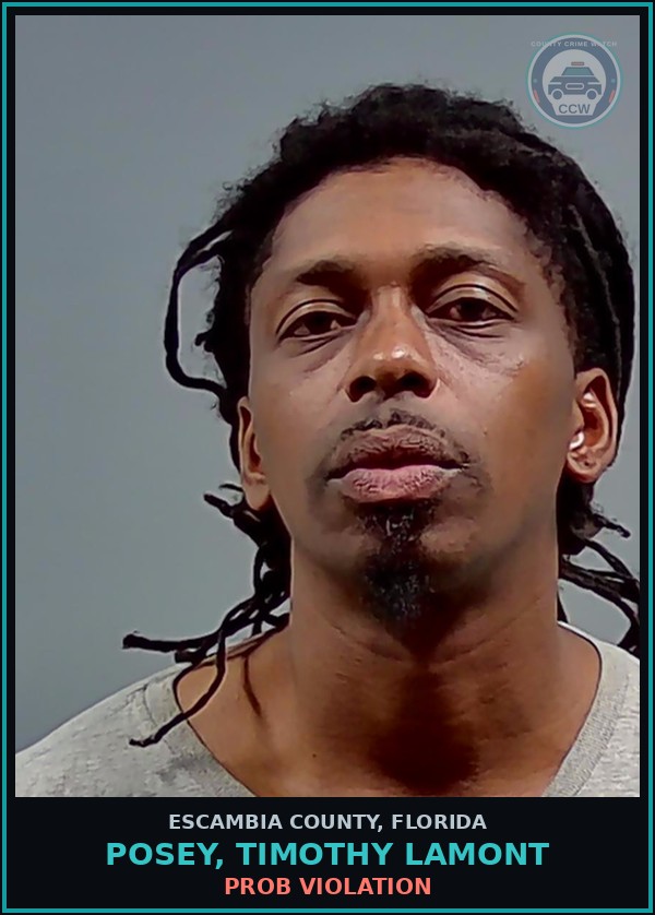 Booking mugshot of POSEY, TIMOTHY LAMONT in Escambia County