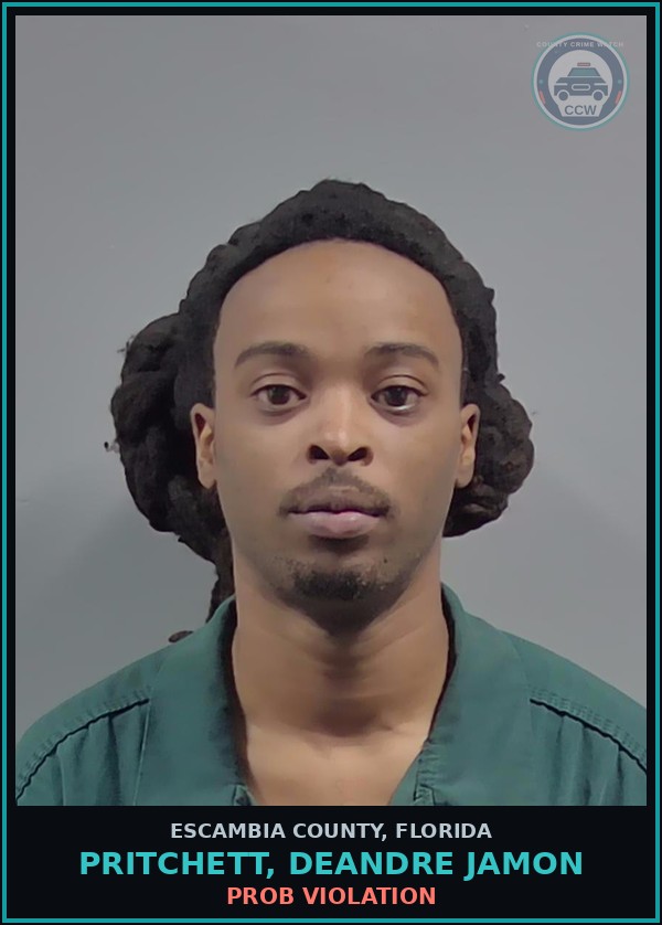 Booking mugshot of PRITCHETT, DEANDRE JAMON in Escambia County