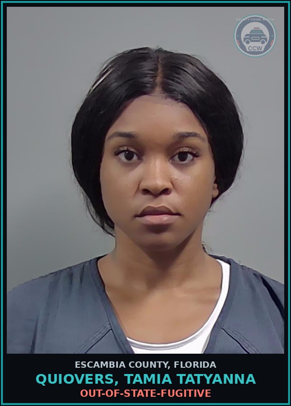 Booking mugshot of QUIOVERS, TAMIA TATYANNA in Escambia County