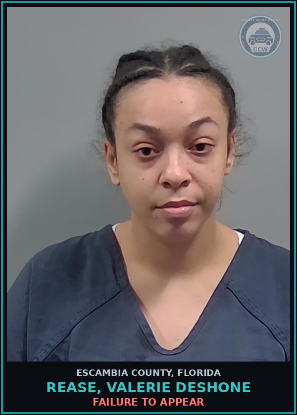 Booking mugshot of REASE, VALERIE DESHONE in Escambia County